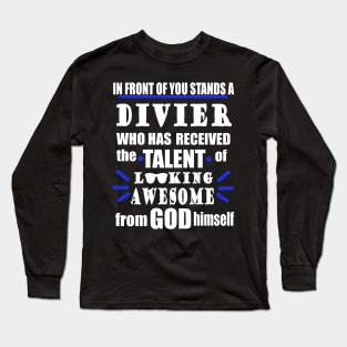 Diving Sea Coral Ocean Funny Slogan Long Sleeve T-Shirt